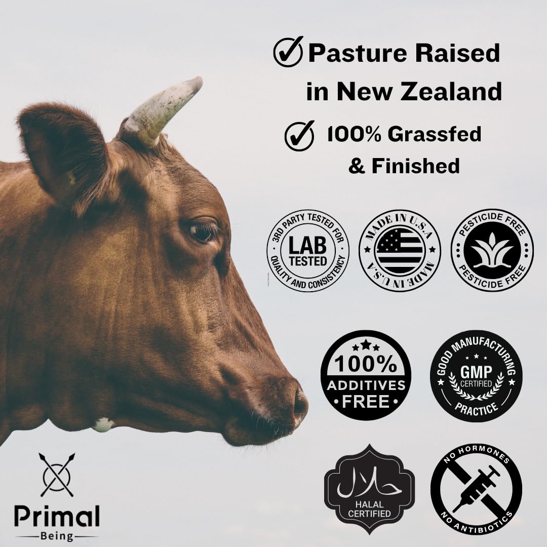 Primal Being Grassfed Beef Colostrum - Supports Immune Function, Gut Health, Hair Primal Being