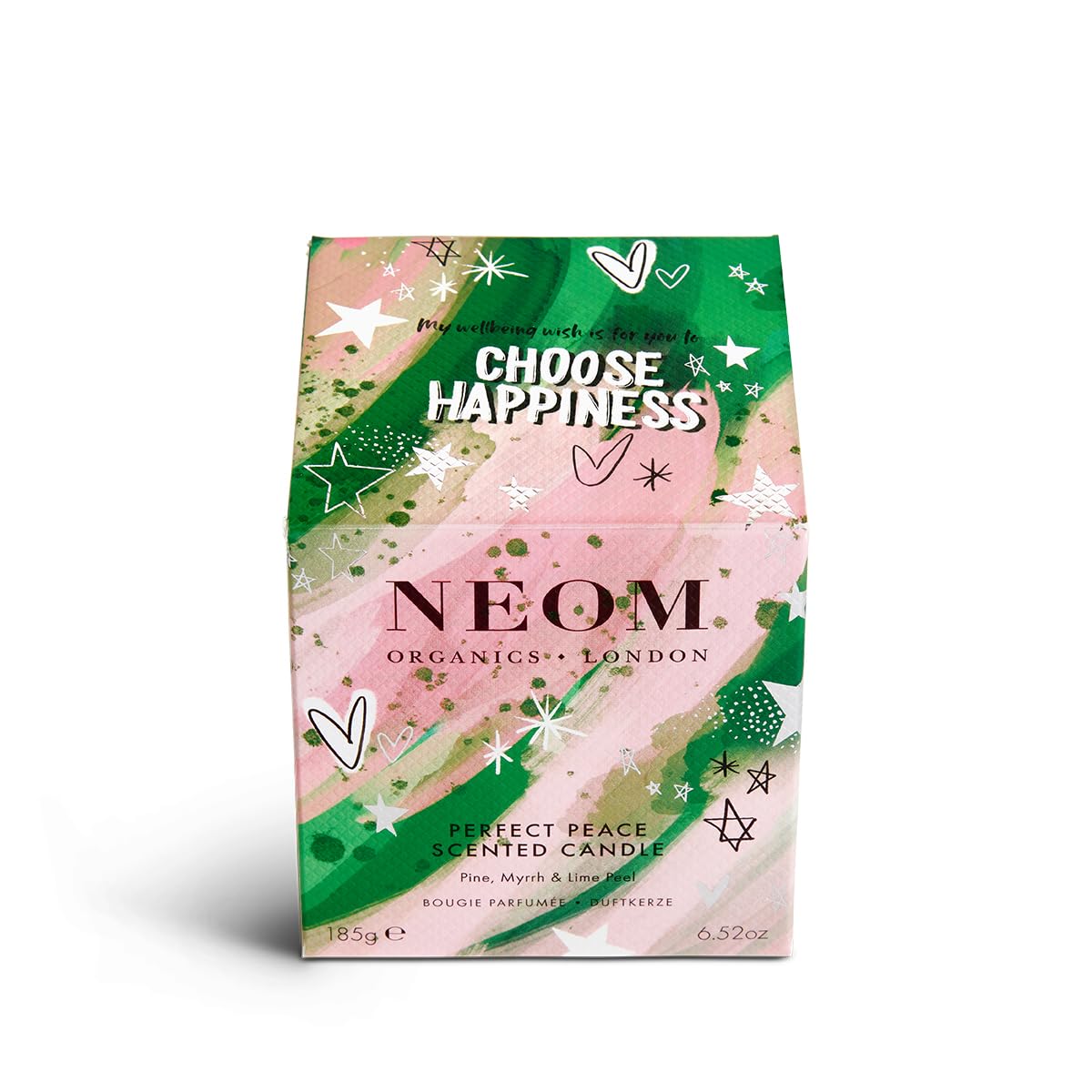 NEOM- Perfect Peace Luxury Scented Candle | Pine, Myrrh & Lime Peel | Christmas Gift… (1 Wick) Neom