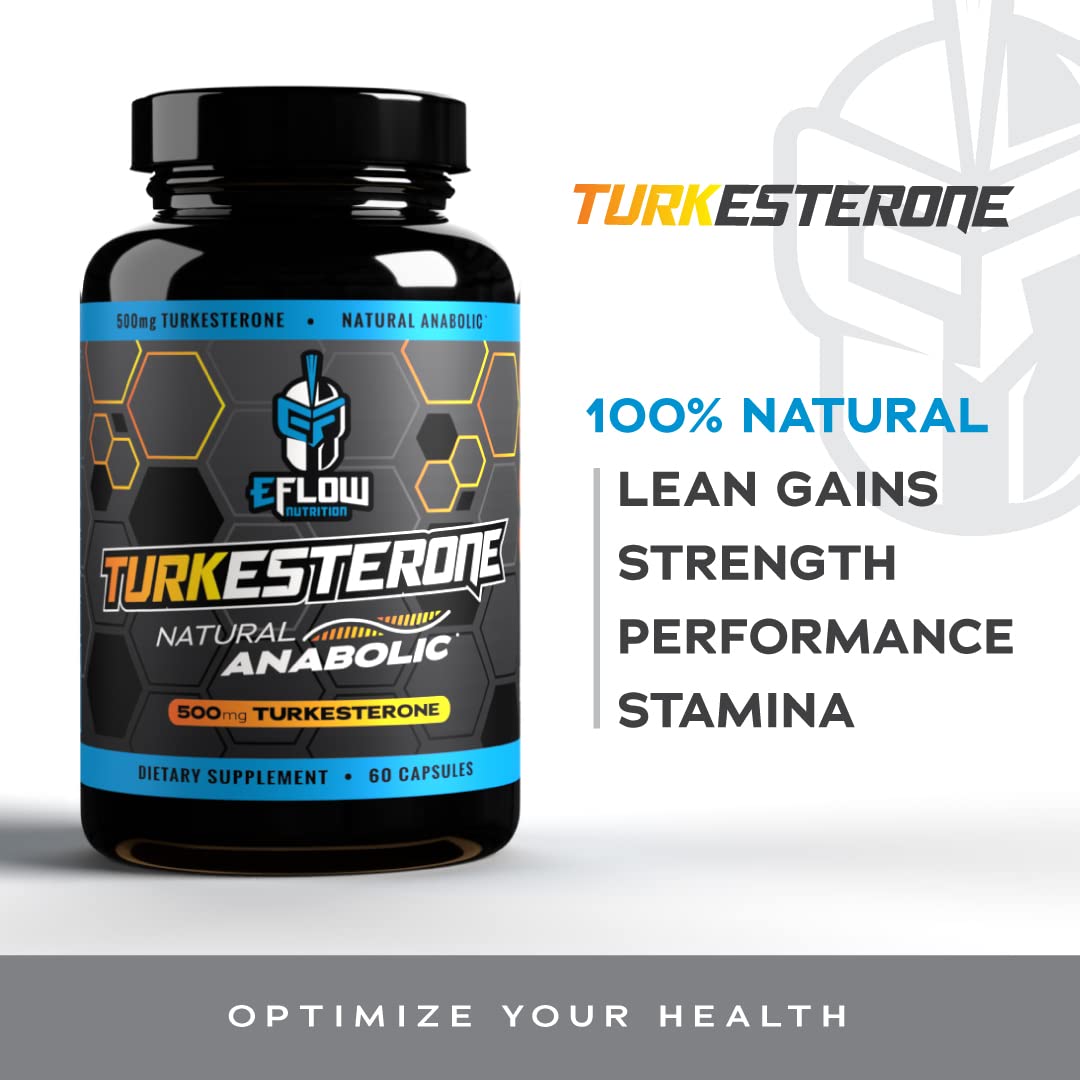 eFlow Nutrition Turkesterone (500 mg) Ajuga Turkestania Extract Complexed eFlow Nutrition