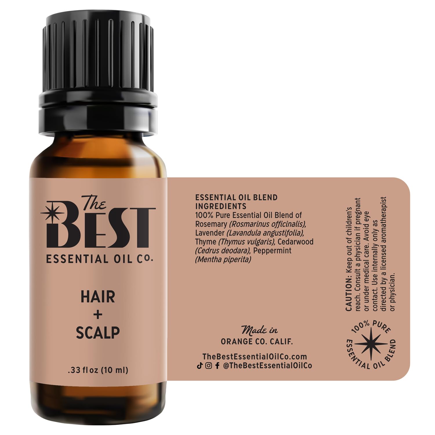 The Best Hair + Scalp Essential Oil Blend- Premium Grade- 100% Pure & Natural for Aromatherapy The Best Essential Oil Co