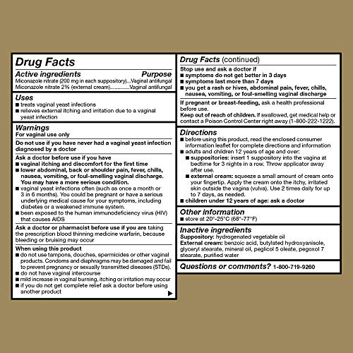 GoodSense Miconazole Nitrate Vaginal Suppositories (200 mg) and Miconazole Nitrate Cream (2%) GoodSense