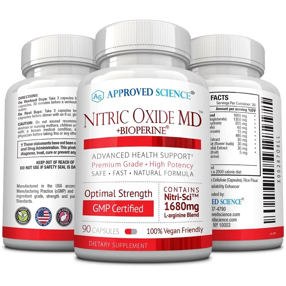 Approved Science Nitric Oxide MD - Muscle Development, Lean Body Mass, Improve Oxygen