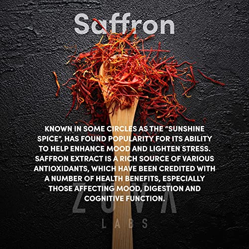 Saffron Supplements - 100% Pure Saffron Extract Mood Enhancer for Women and Men ZuvaLabs