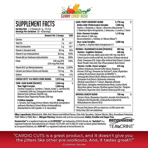 Cardio Cuts NDS Nutrition 4.0 Pre Workout Supplement - Advanced Weight Loss and Pre Cardio Cuts