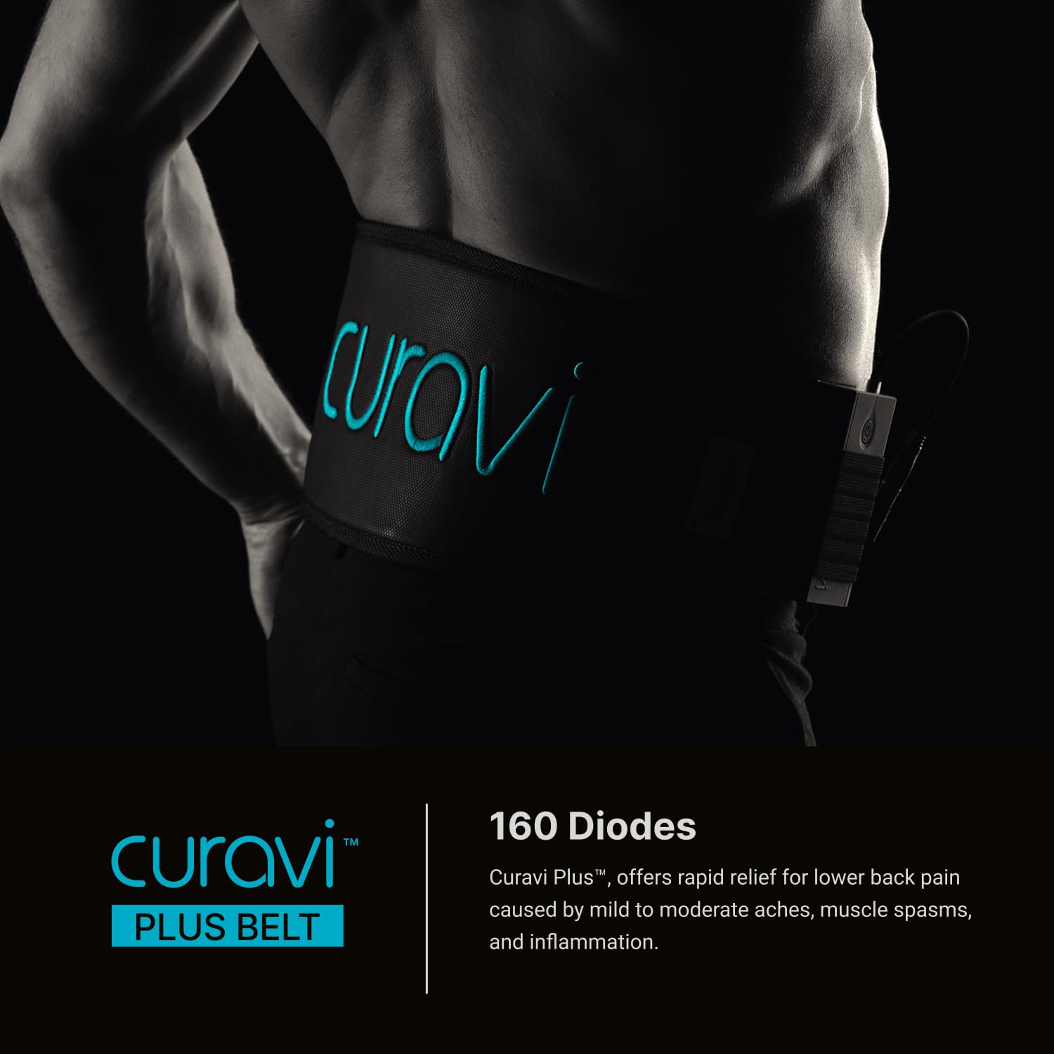 CURAVI Plus™ Wearable Red Light Therapy Belt for Lower Back Pain Relief - 160 Diodes - Safe and Effective CURAVI