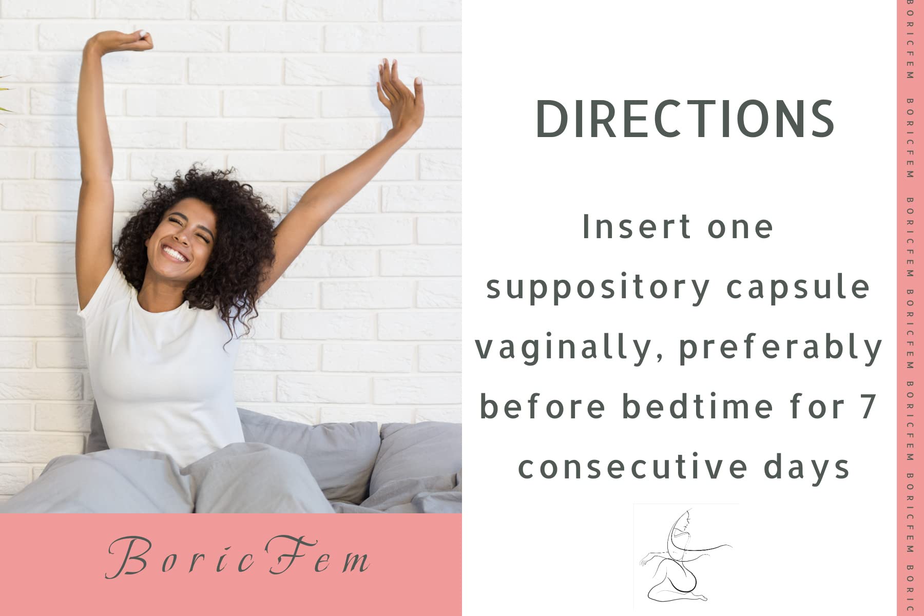 N'More Boric Acid Vaginal Suppositories- 100% Pure - Made in USA- Boricfem Vaginal Health Supplement N'More