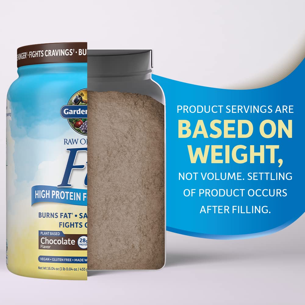Garden of Life Raw Organic Fit Vegan Protein Powder Chocolate, 28g Plant Based Protein Garden of Life