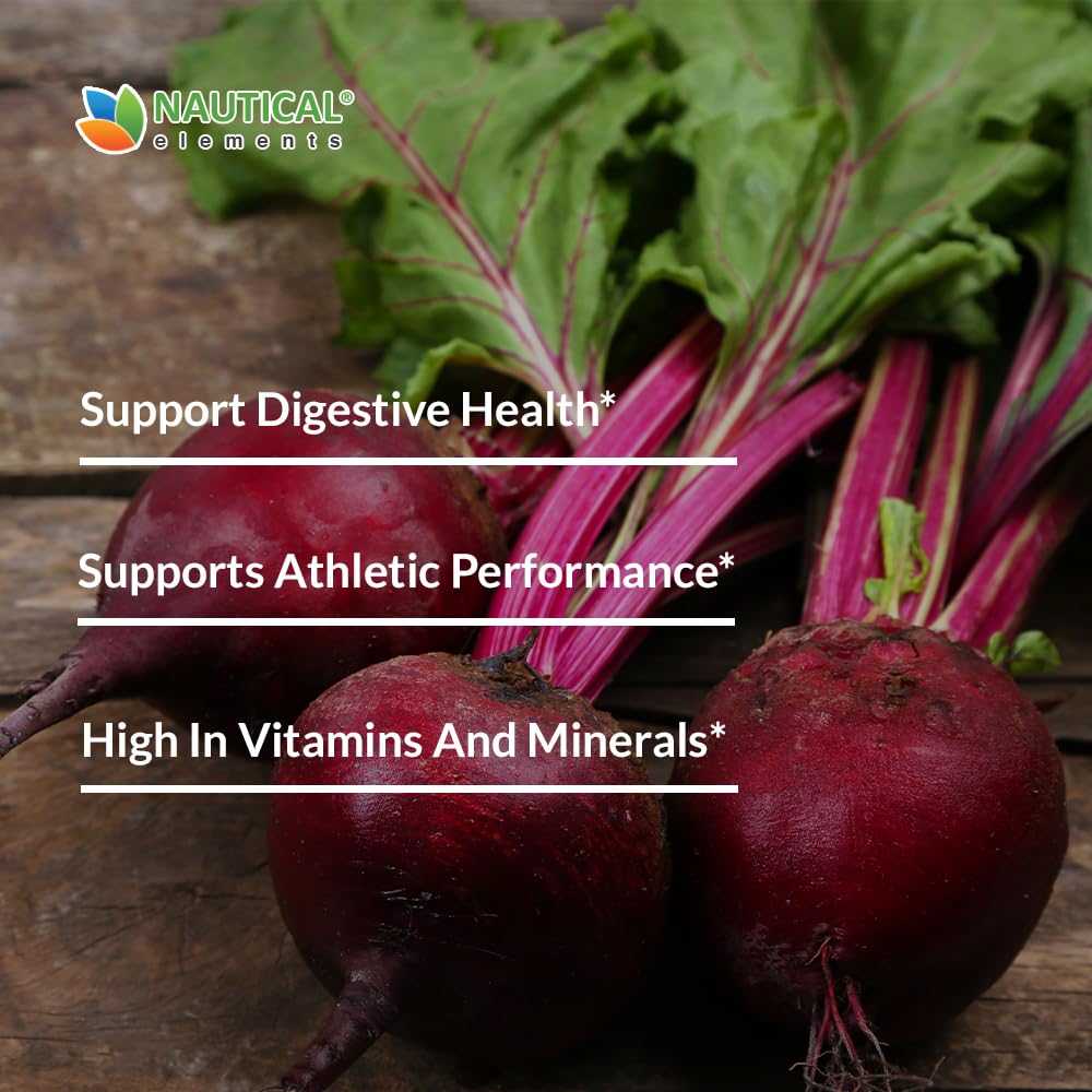 Beet Root Capsules - 1200mg Per Serving - 200 Beet Root Powder Capsules - Beetroot Nautical Elements