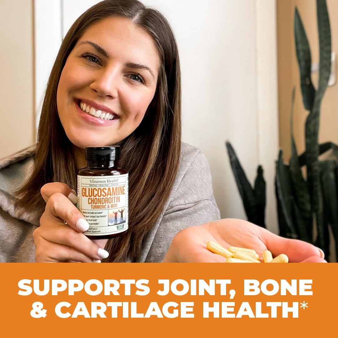 Glucosamine Chondroitin MSM Turmeric Boswellia - Joint Support Supplement. Antioxidant Vimerson Health