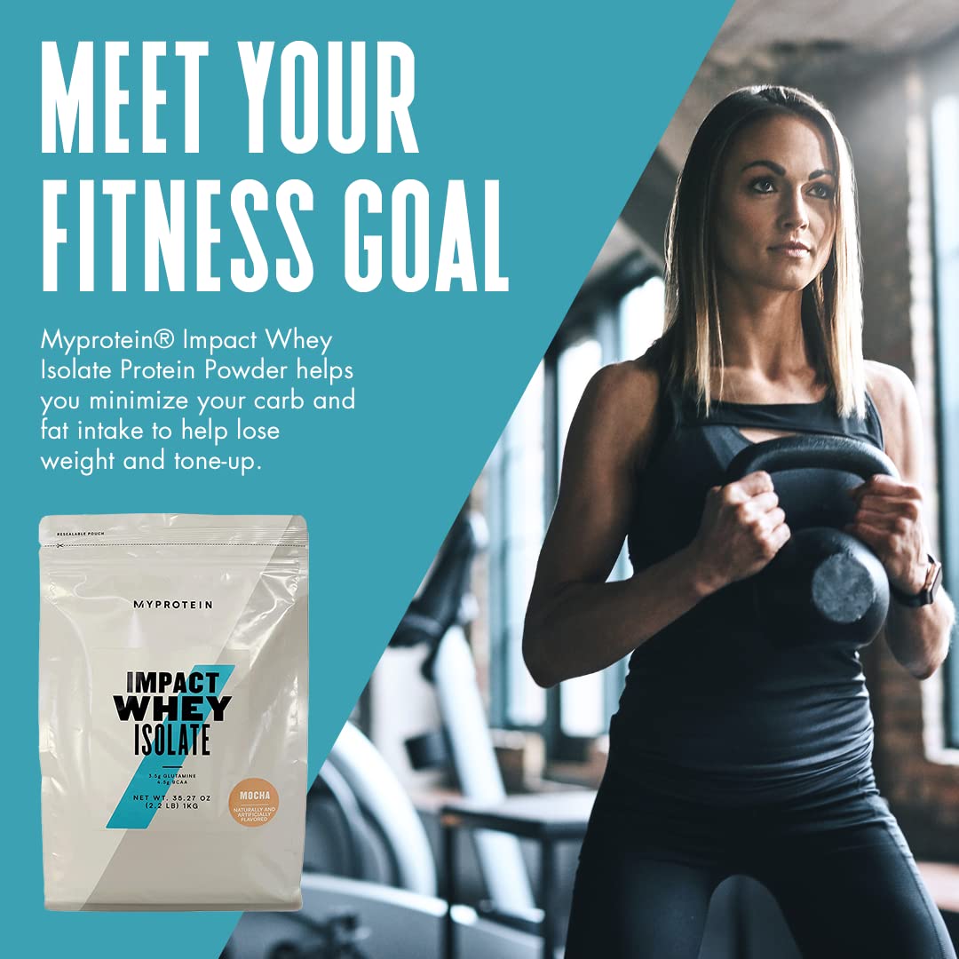 Myprotein Impact Whey Isolate - Mocha, 2.2 Lbs (40 Servings) Myprotein