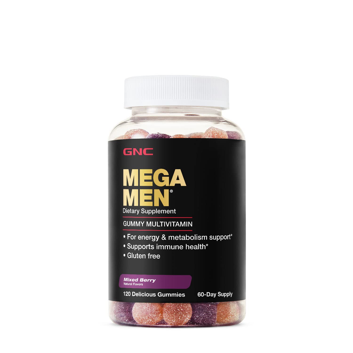 GNC Mega Men Gummy Multivitamin | Supports Energy, Metabolism, and Immune System