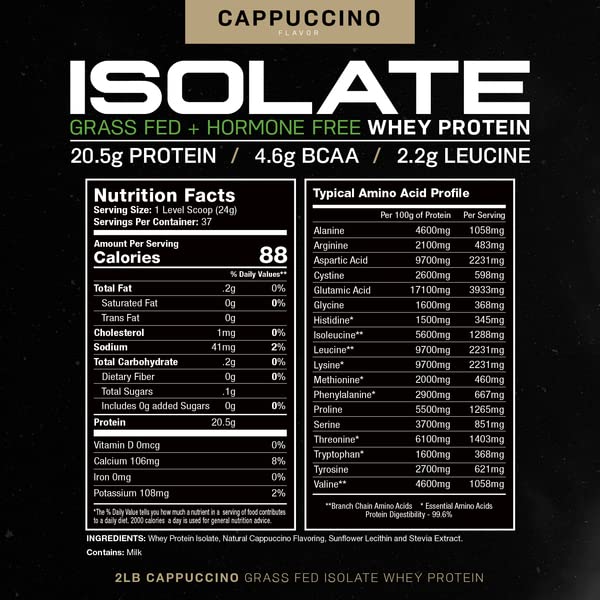 Muscle Feast Grass-Fed Whey Protein Isolate, All Natural Hormone Free Pasture Raised Muscle Feast