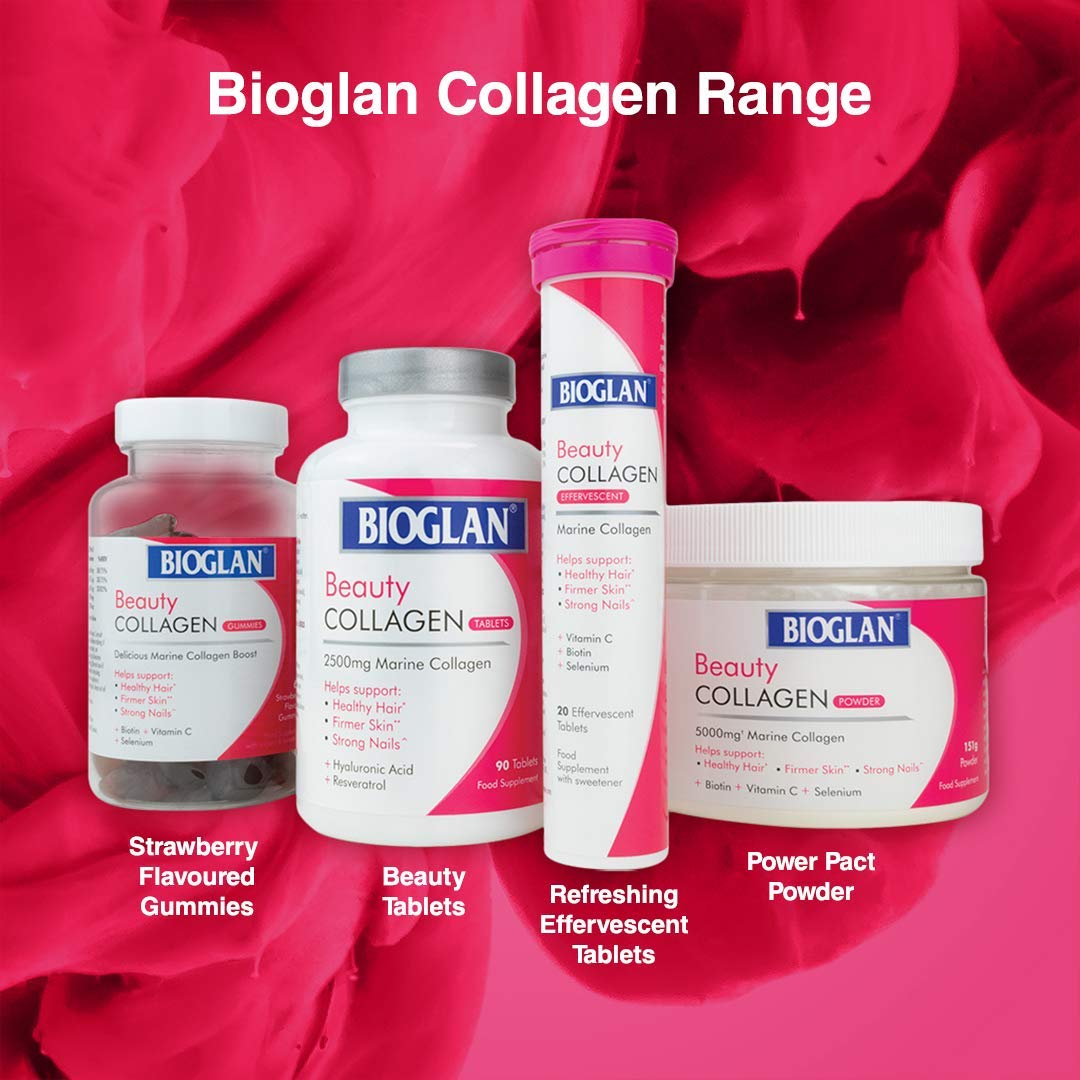 Bioglan Collagen Gummies | 1000mg | Hydrolysed Marine Collagen | Biotin Bioglan