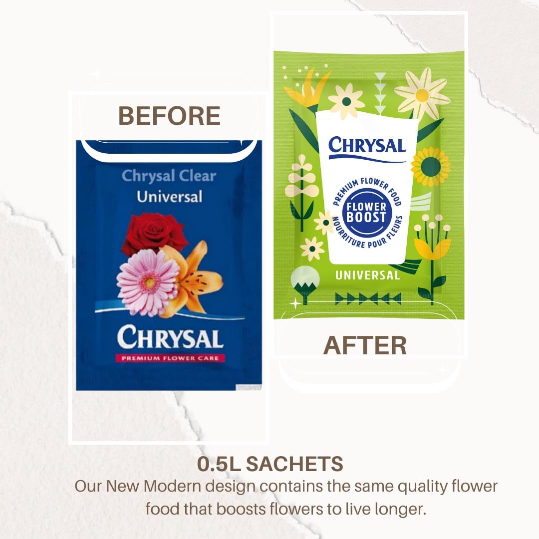 Chrysal Clear Flower Food Packets – Single Packet – Flower Arrangements & Bouquets – Floral Supplies Chrysal