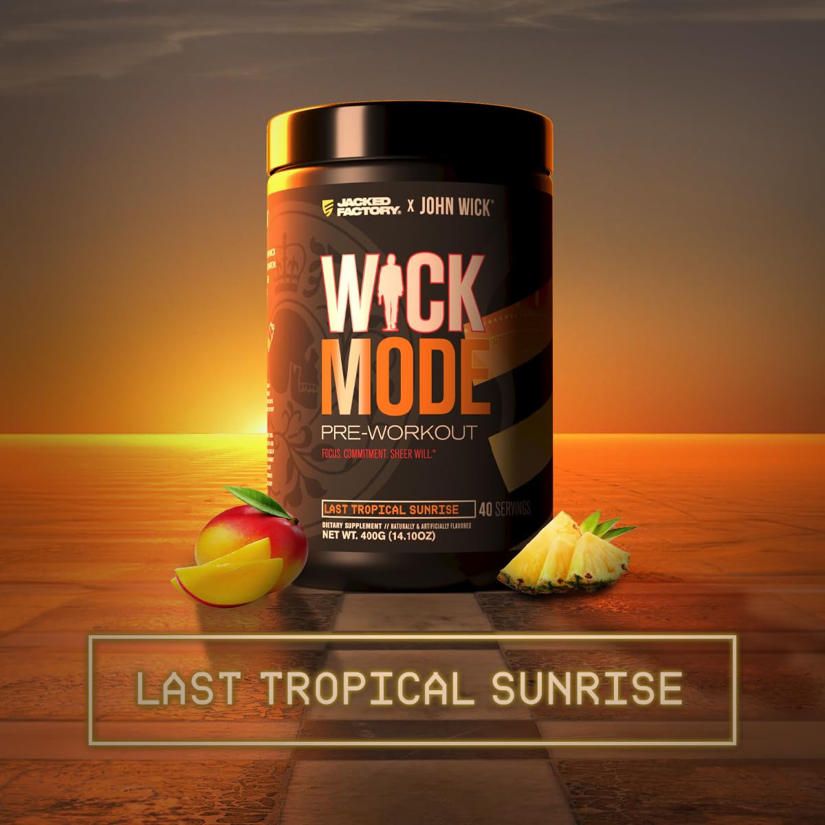 Jacked Factory X John Wick - Wick Mode Pre Workout Powder - Intense Energy Jacked Factory