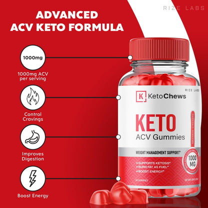 (2 Pack) Keto Chews Gummies - Keto Chews ACV Gummies for Weight Loss 525 MG