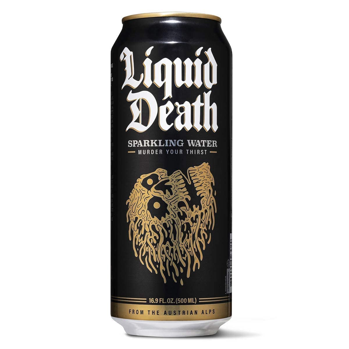 Liquid Death Sparkling Mountain Water, 16.9 oz Tallboys (12-Pack) Liquid Death