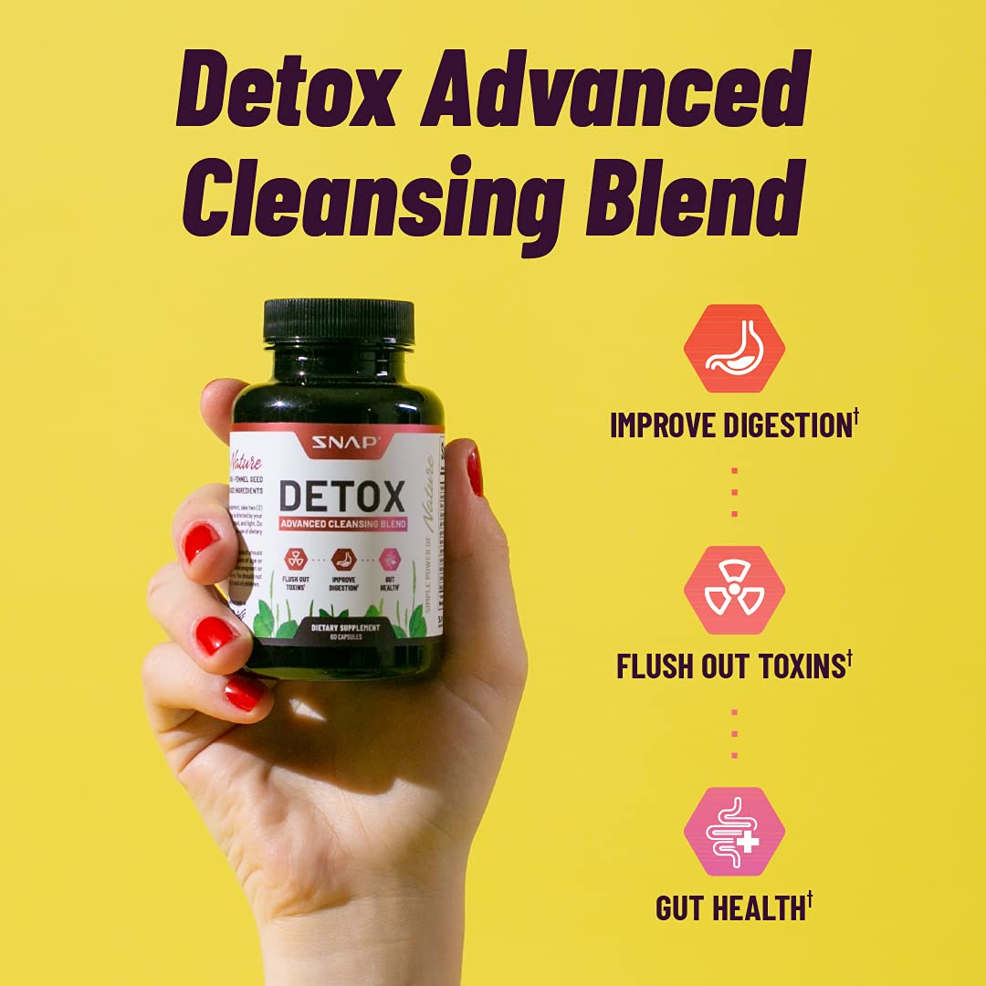 Snap Supplements Detox Cleanse Capsules - Advanced Blend for Full Body Detox & Cleans Snap Supplements