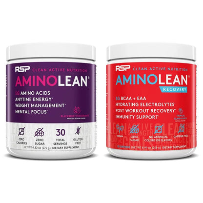 RSP NUTRITION AminoLean Pre Workout Energy (BlackBerry Pomegranate 30 Servings)