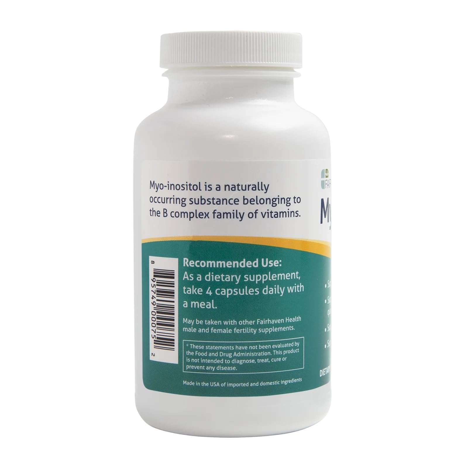 Fairhaven Health Myo-Inositol Supplement 2000mg | Male and Female Fertility Supplement Fairhaven Health