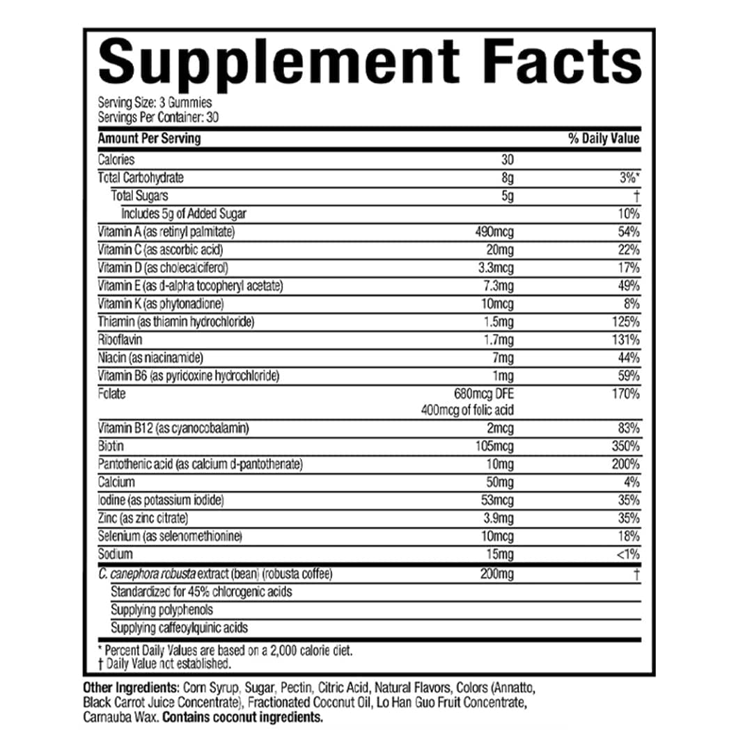 Hydroxycut Caffeine-Free Gummy for Women & Men | 15 Essential Vitamins & Minerals Hydroxycut