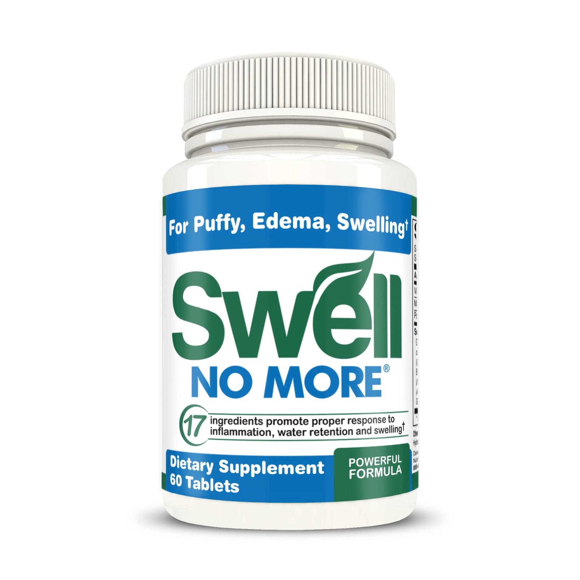 SwellNoMore Pill Natural Diuretic Reduces Edema Swelling, Swollen Feet swell no more