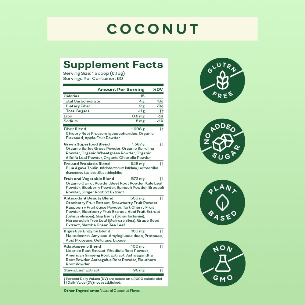 Bloom Nutrition Greens and Superfoods Powder for Digestive Health, Greens Powder Bloom Nutrition