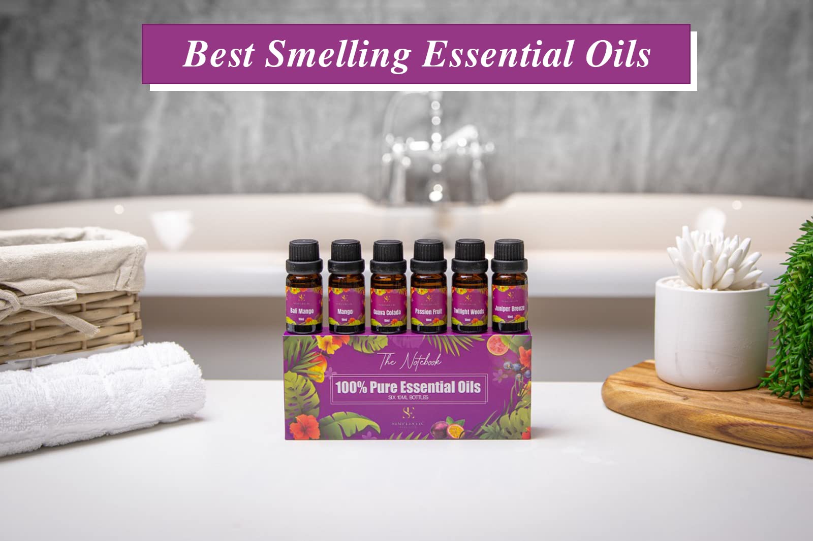 Simplistic Elegance Essential Oils Set - Top 6 Natural Aromatherapy Oils for Diffusers Humidifier Massage Simplistic Elegance