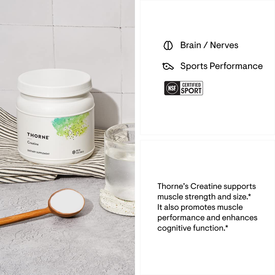 THORNE Creatine - Creatine Monohydrate, Amino Acid Powder - Support Muscles THORNE