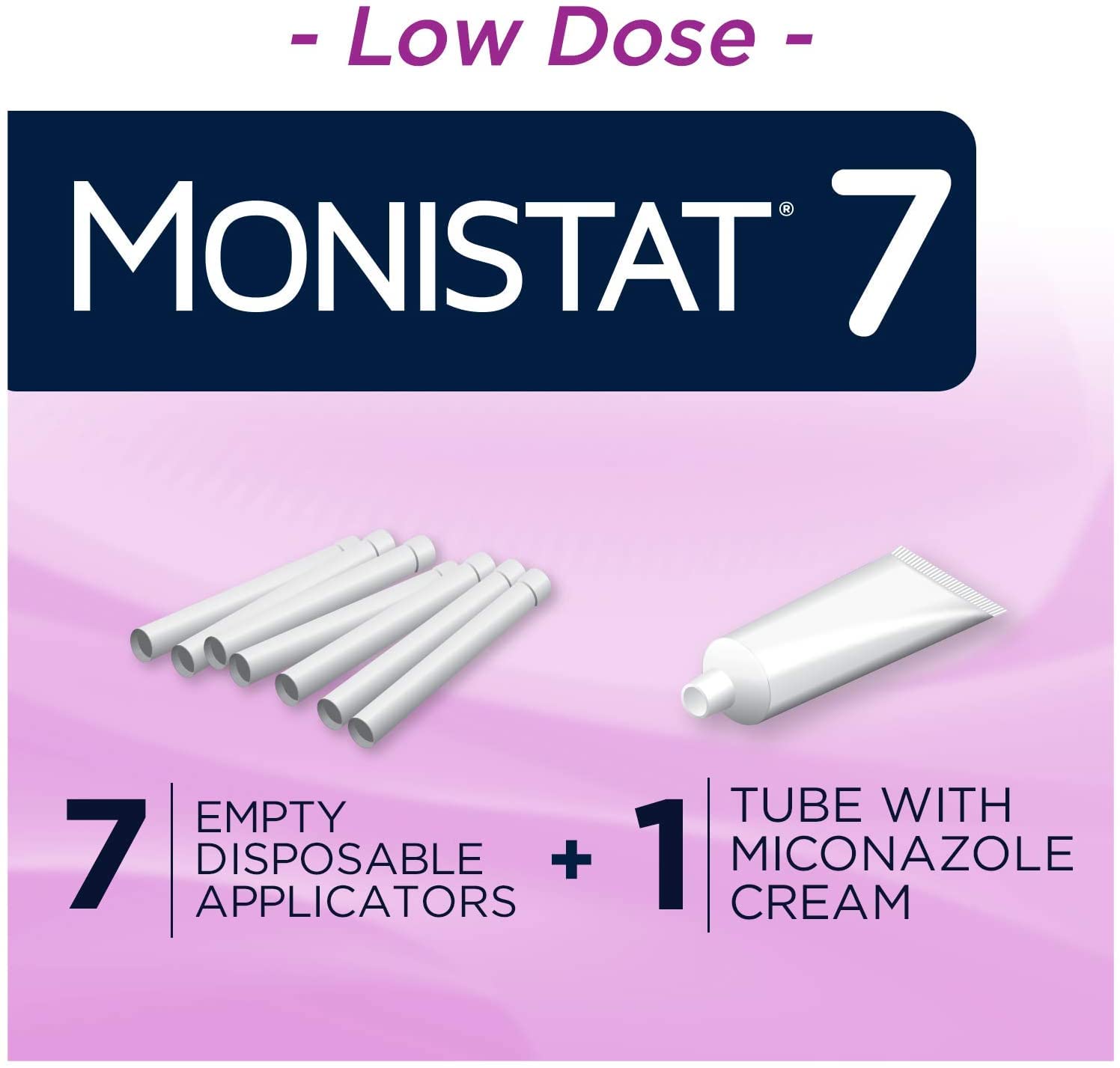 MONISTAT 7-Dose Infection Treatment, 7 Disposable Applicators & 1 Cream Tube (Pack of 1) Monistat