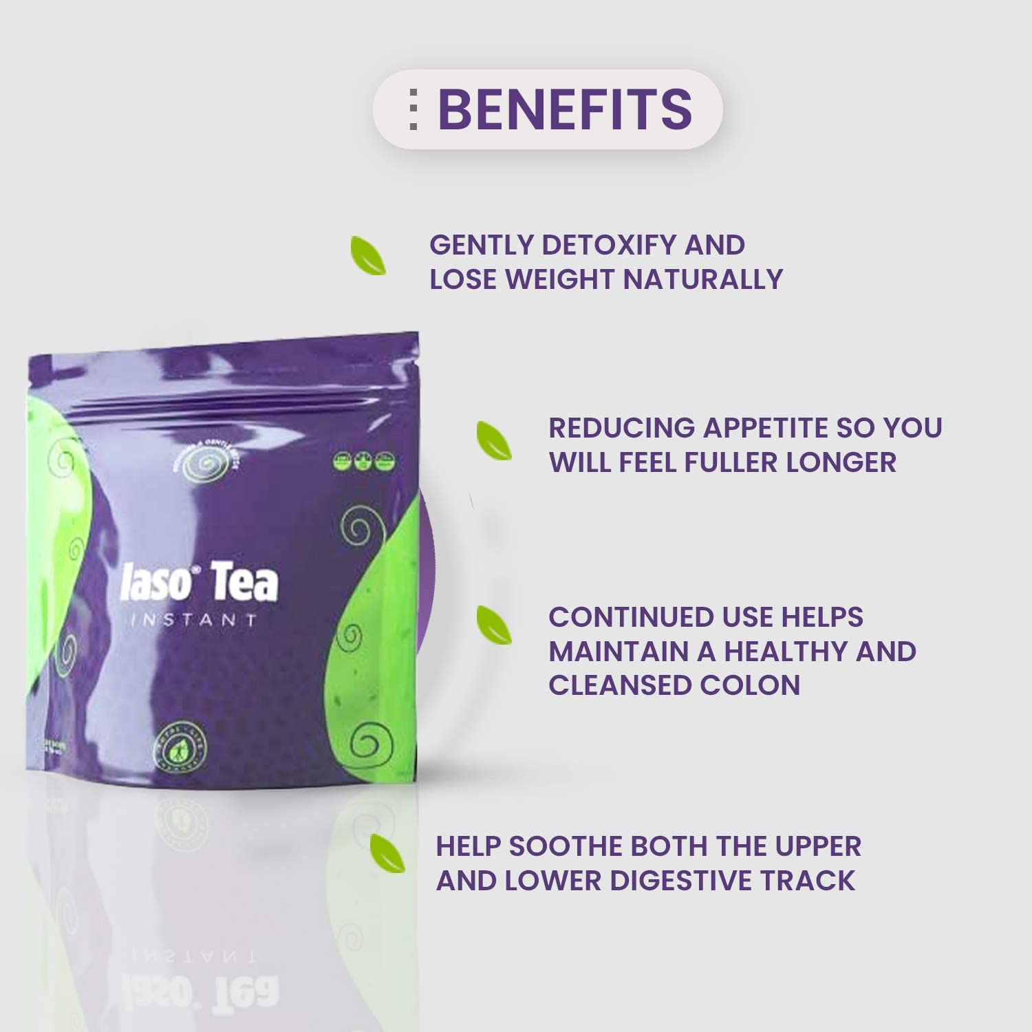 TLC Total Life Changes IASO Natural Detox Instant Herbal Tea - Expiration Date on the Top Total Life Changes