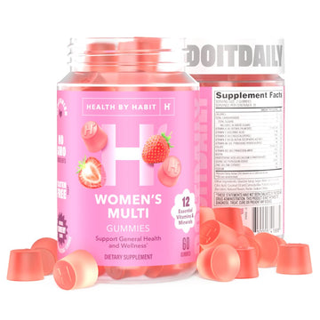 Health By Habit Womens Multivitamin Gummies (60 Gummies) - Non-GMO, Gluten Free