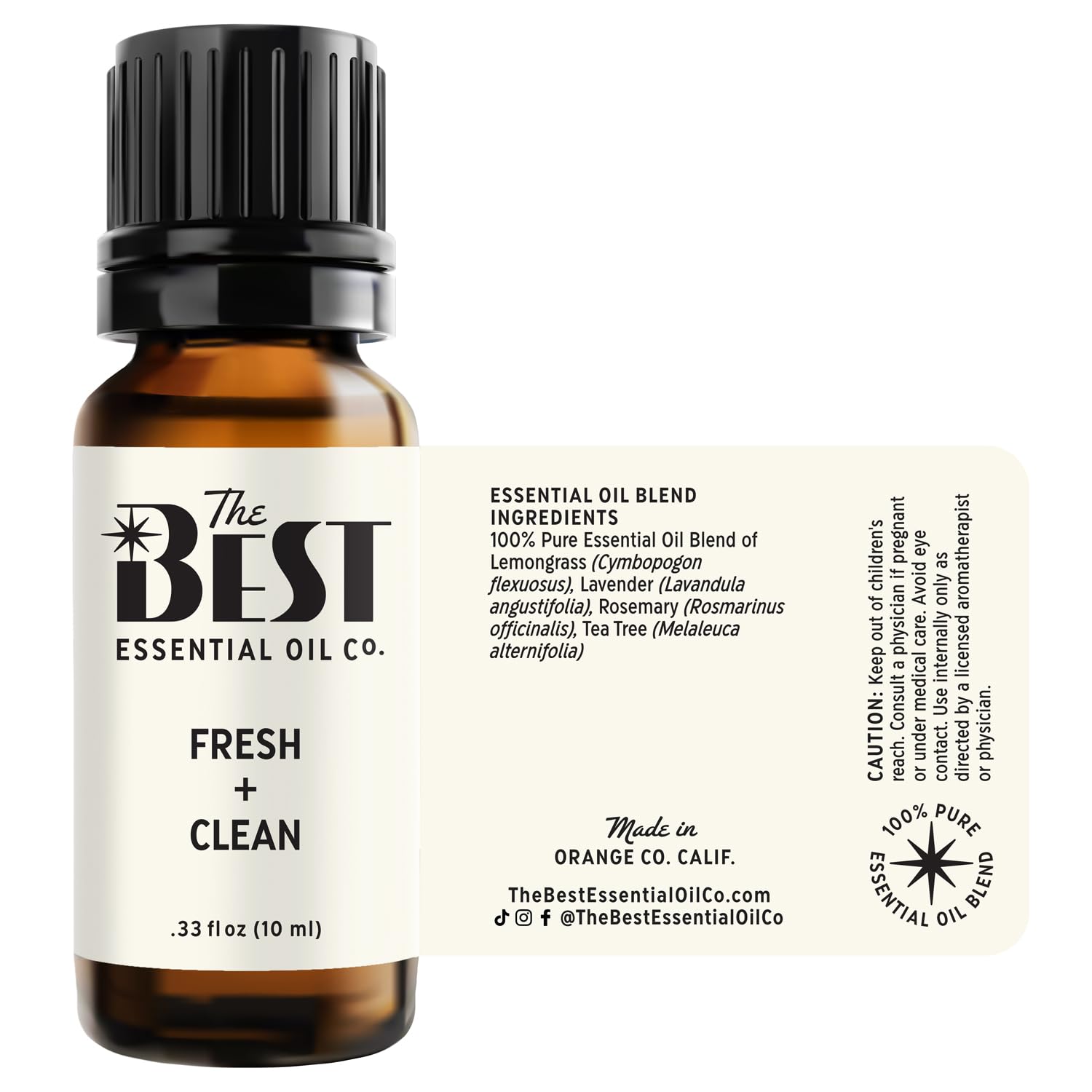 The Best Fresh + Clean Essential Oil Blend- Premium Grade- 100% Pure & Natural for Aromatherapy The Best Essential Oil Co