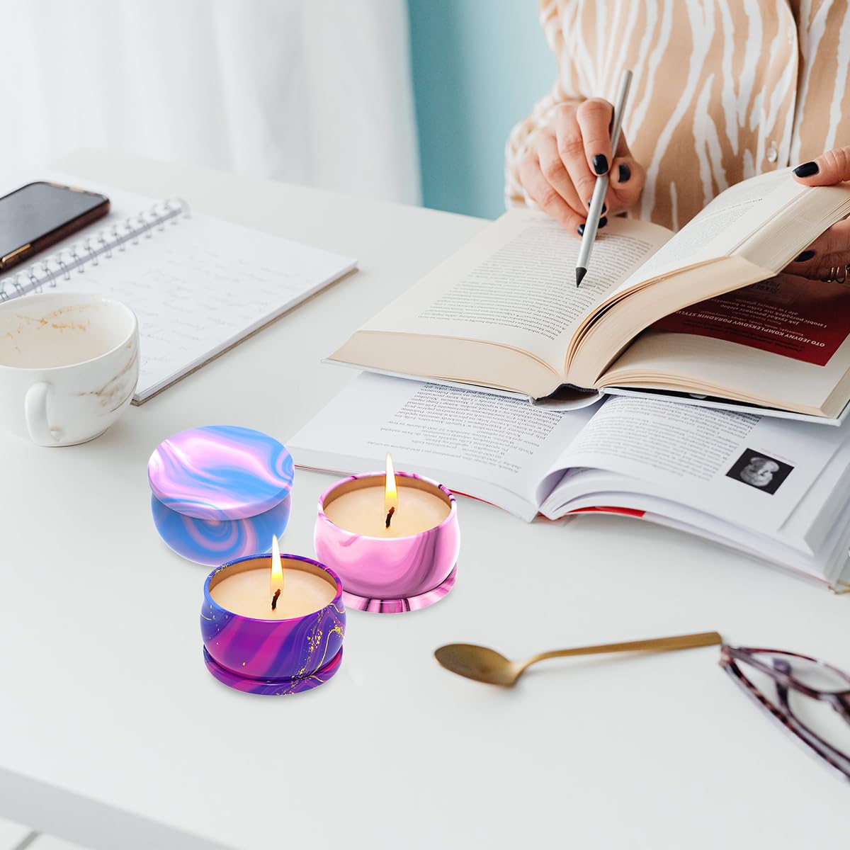 Scented Candles Set of 3, Aromatherapy Candle Set, Home Scented Candles for Winter, Holiday Weimingte