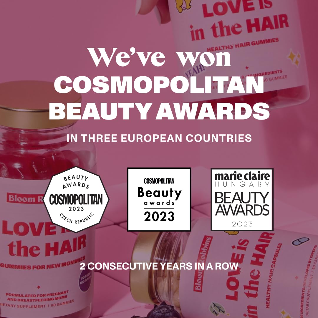 Bloom Robbins 60 Hair Gummies for Faster Hair Growth Vitamins for Women & 5000 MCG Bloom Robbins