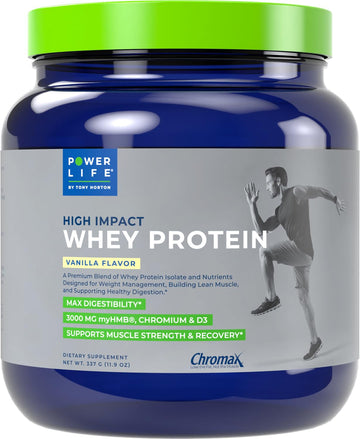 POWERLIFE Tony Horton High Impact Grass Fed Whey Protein with 3000 MG of HMB