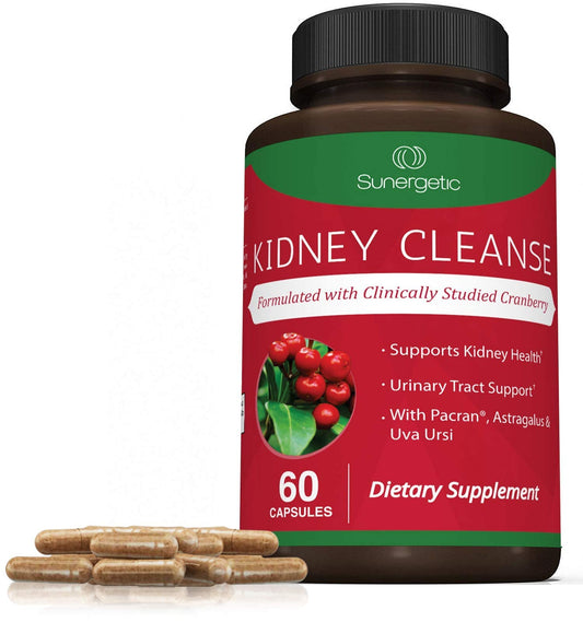 Premium Kidney Cleanse Supplement – Powerful Kidney Support Formula with Cranberry Sunergetic