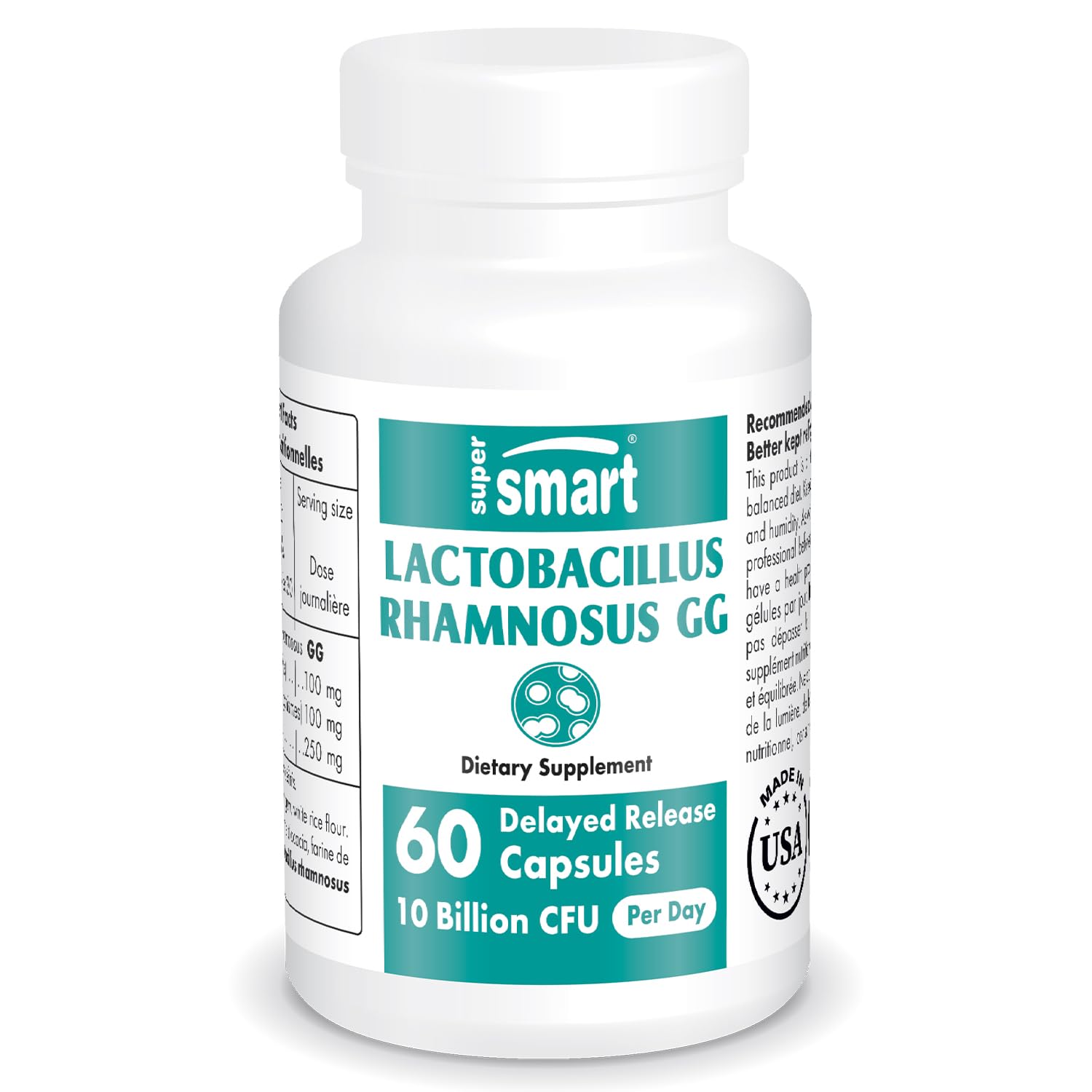 Supersmart - Lactobacillus Rhamnosus GG 10 Billion CFU per Day (LGG Probiotic 