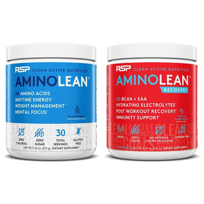 RSP NUTRITION AminoLean Pre Workout Energy (Blue Raspberry 30 Servings)