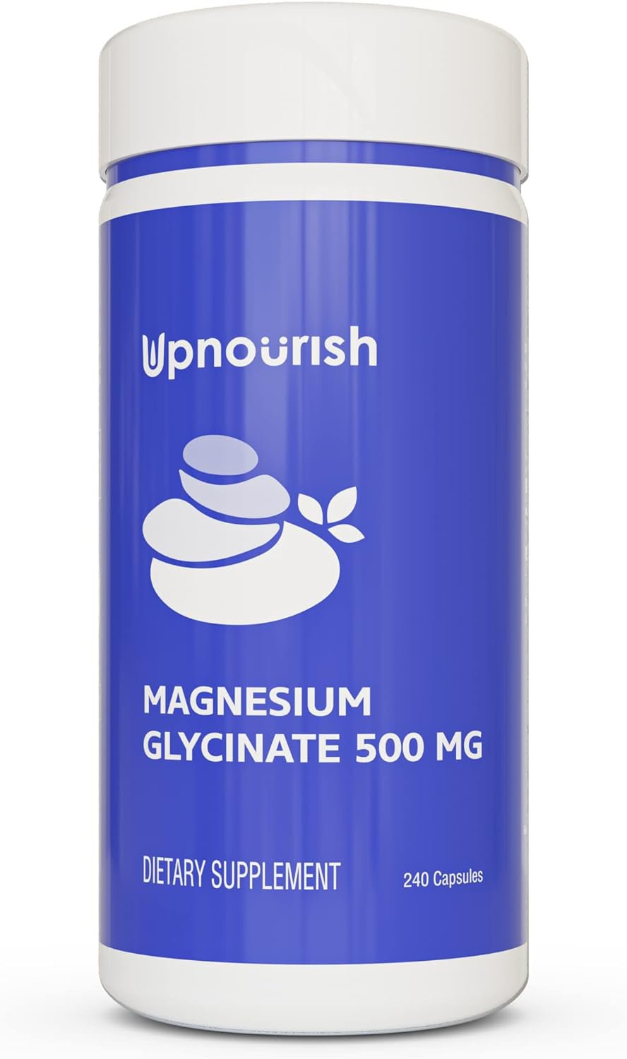 UpNourish Chelated Magnesium Glycinate 500mg Capsules - Magnesium