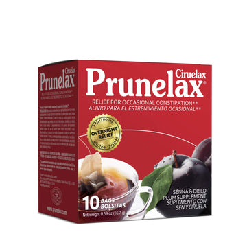 Prunelax Ciruelax Natural Laxative Regular for Occasional Constipation,Tea Bags, Prunes