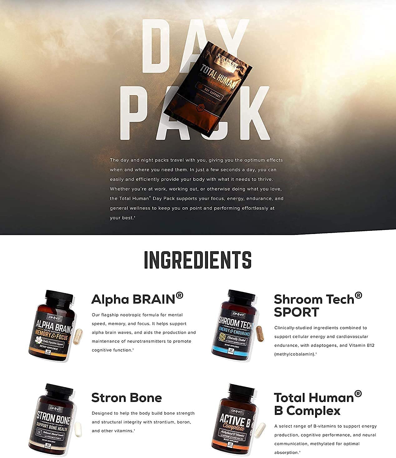 ONNIT Total Human Day and Night Vitamin Packs, 7-Day Supply Capsule