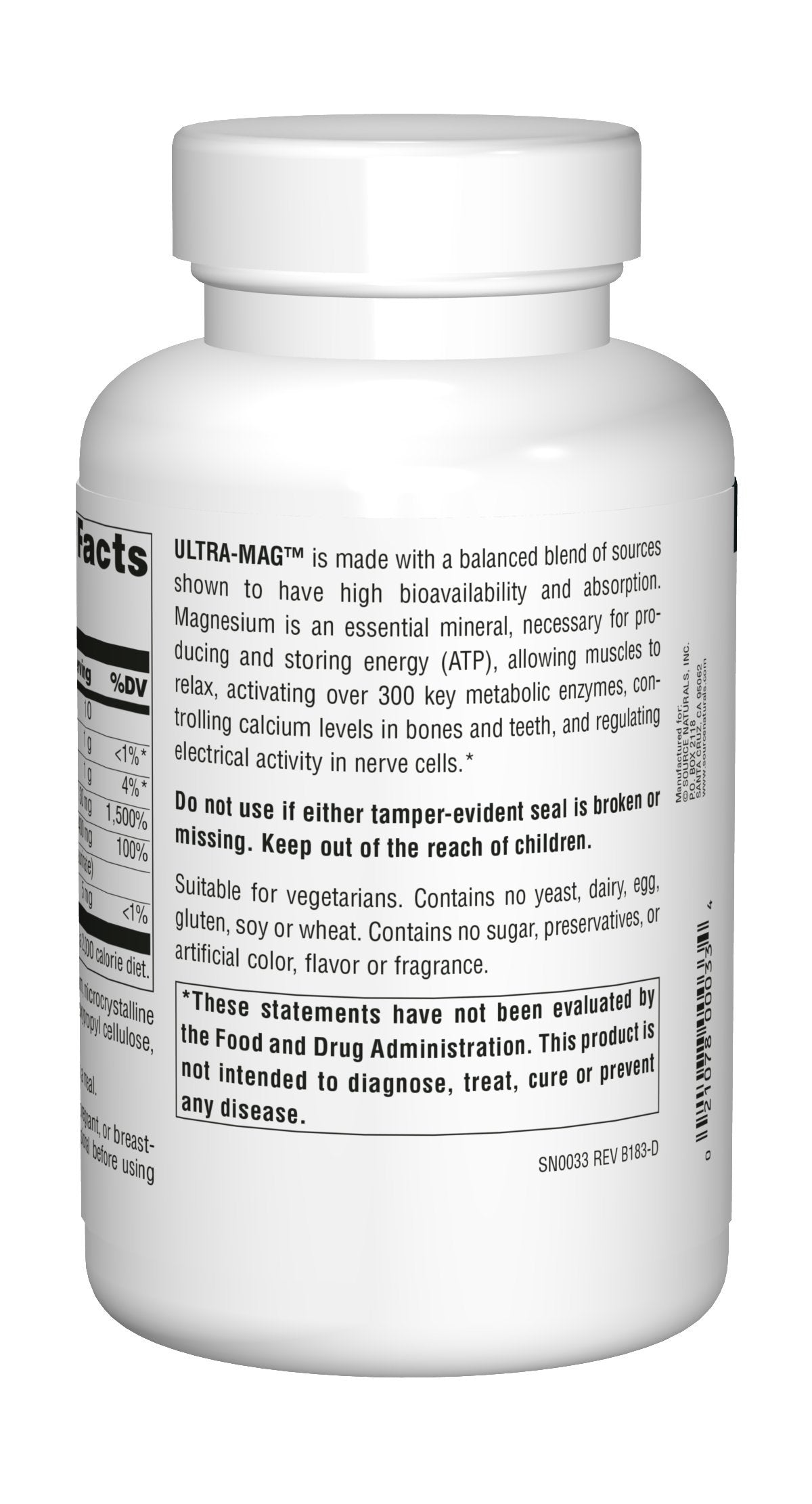 Source Naturals Ultra-Mag High-Efficiency Magnesium Complex - Maintains Muscle Source Naturals