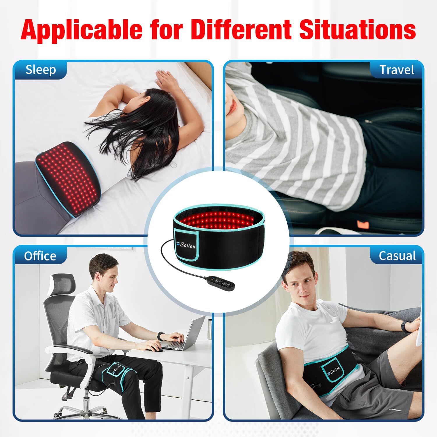 Sotion Red Light Therapy Belt with Massage-Red Light Therapy for Body&Near Infrared Light Therapy comrelax