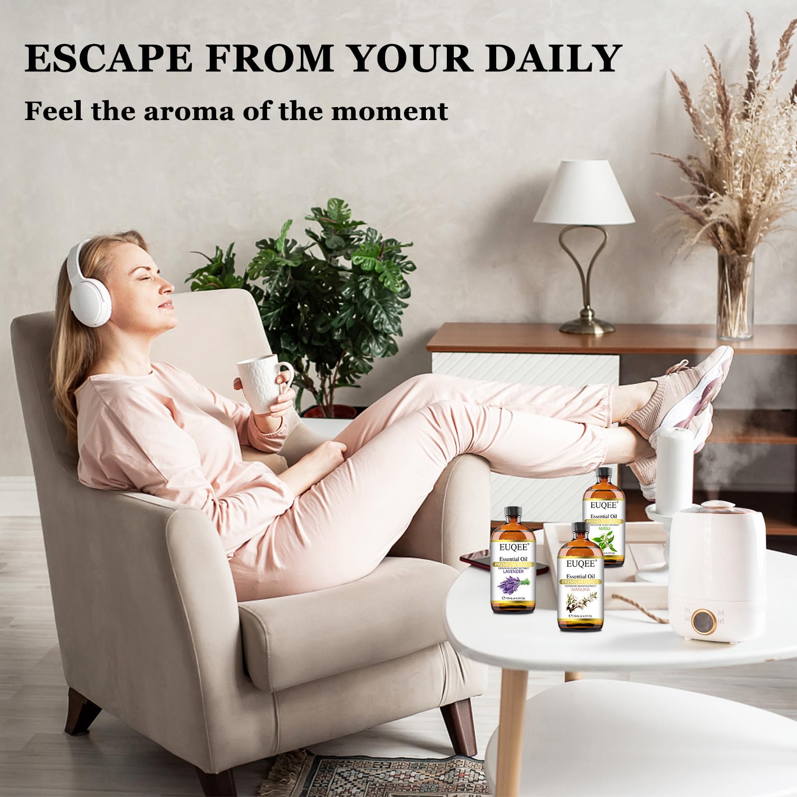 EUQEE Manuka Essential Oil 118ml Large Capacity Pure Manuka Oil with Glass Dropper for Skin EUQEE