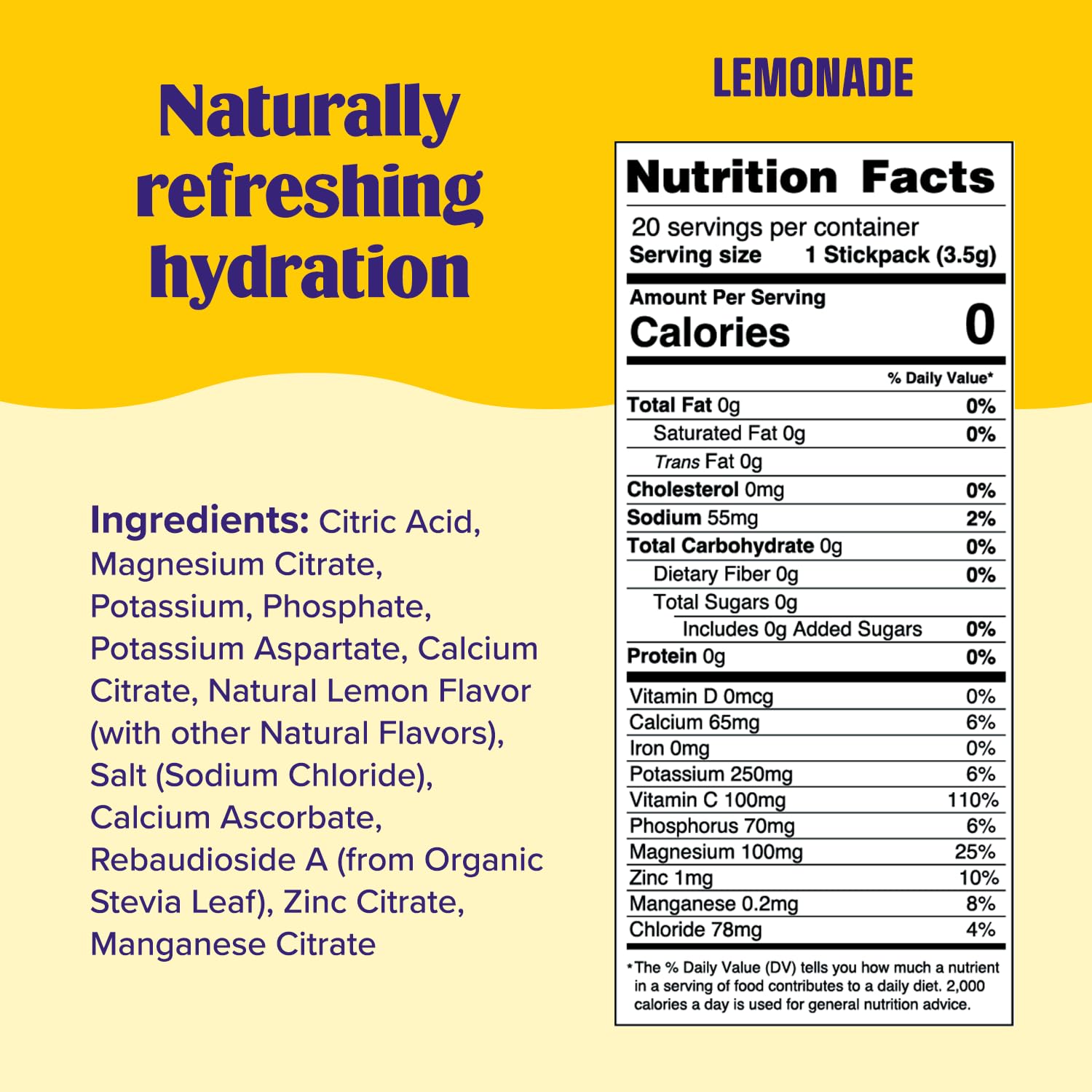 Ultima Replenisher Daily Electrolyte Drink Mix – Lemonade, 20 Stickpacks – Hydration Ultima Replenisher
