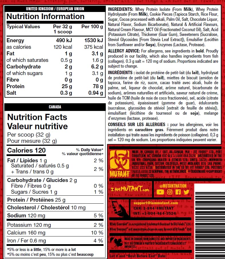 MUTANT ISO Surge – Pure whey Protein Isolate Powder, Low carb, Low Fat, Digestive Enzyme Boosted