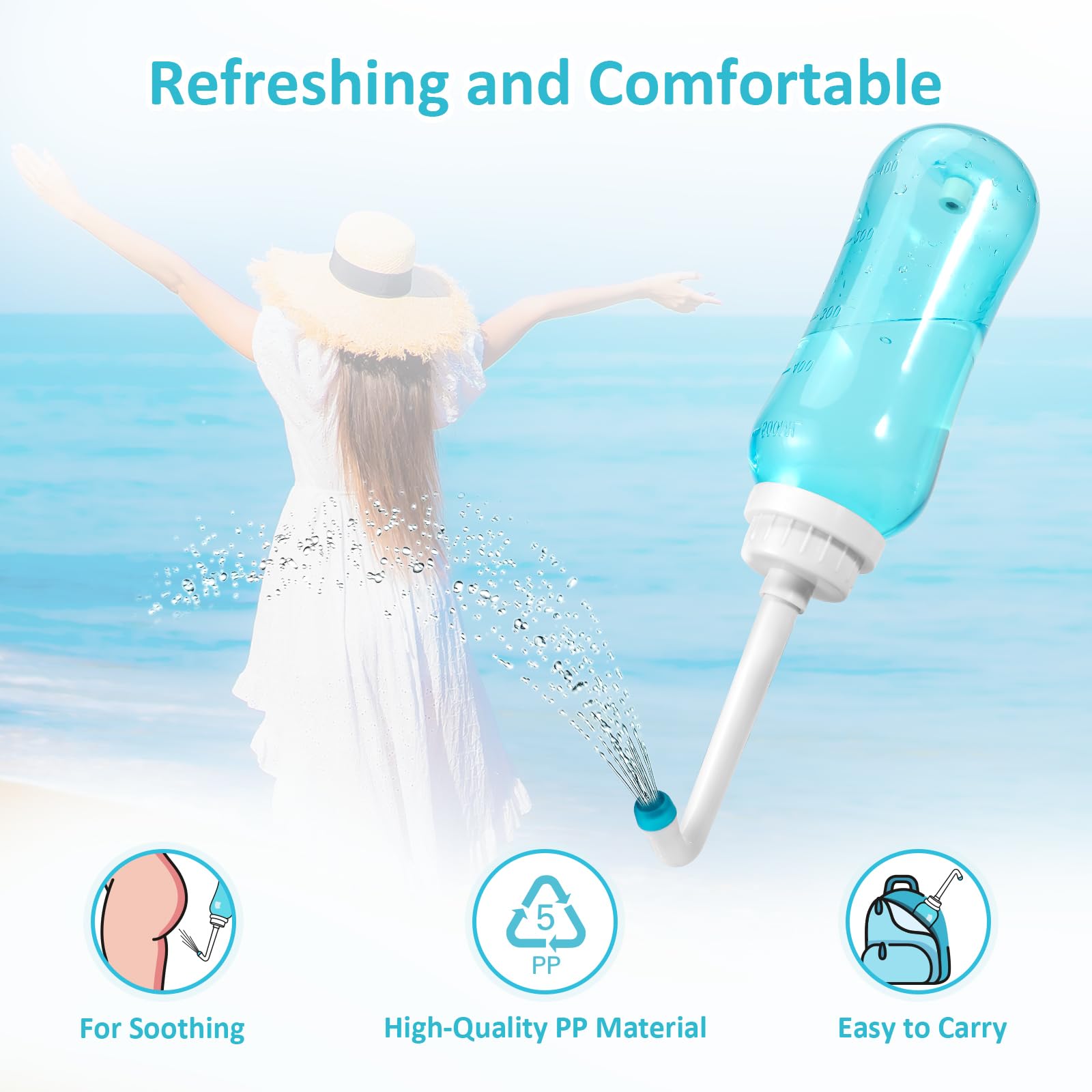 Peri Bottle Zitrads, Squeeze-Free Portable Bidet for Postpartum Essentials, Peri Bottles Zitrads