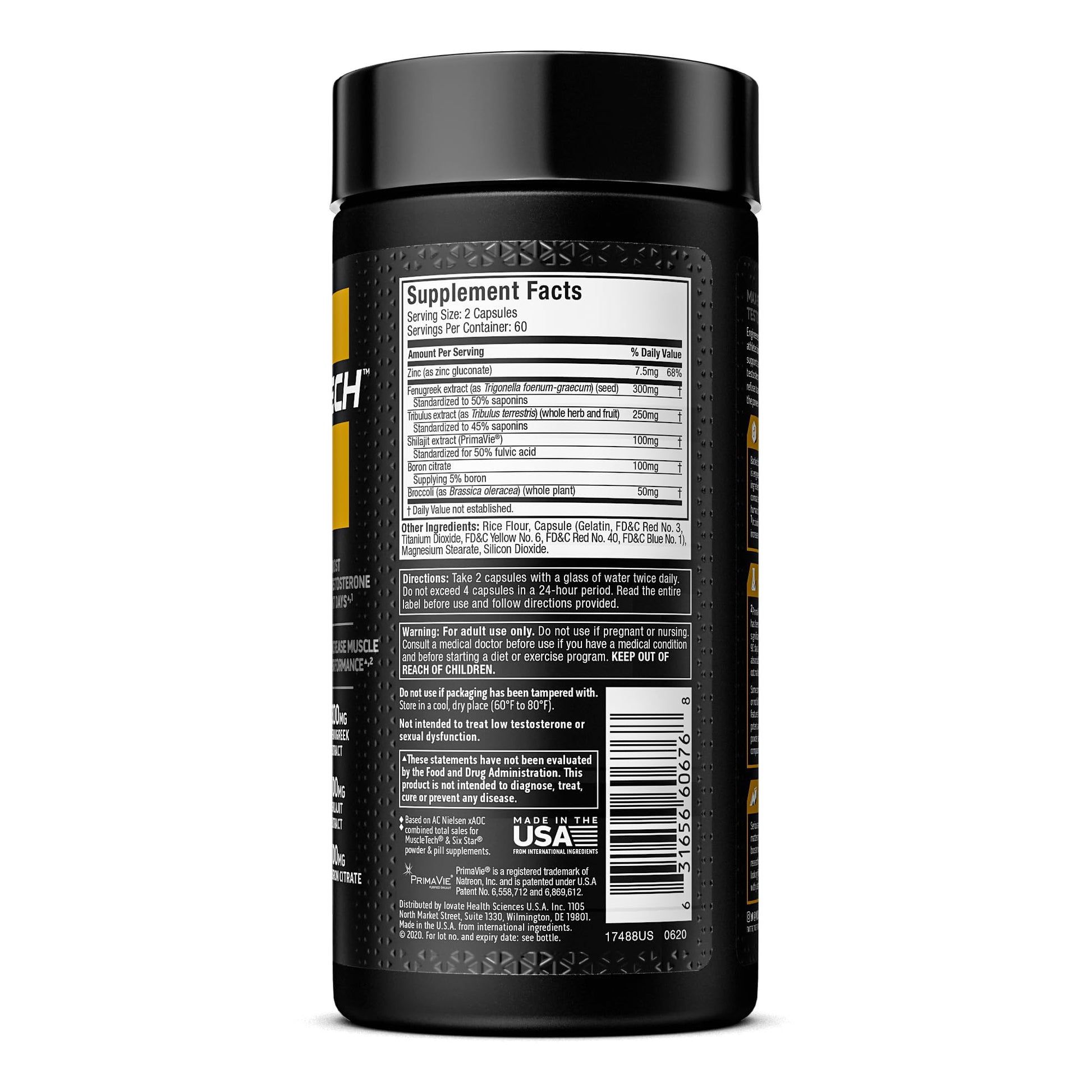 Testosterone Booster for Men, MuscleTech AlphaTest, Tribulus Terrestris & Boron Suppleme MuscleTech