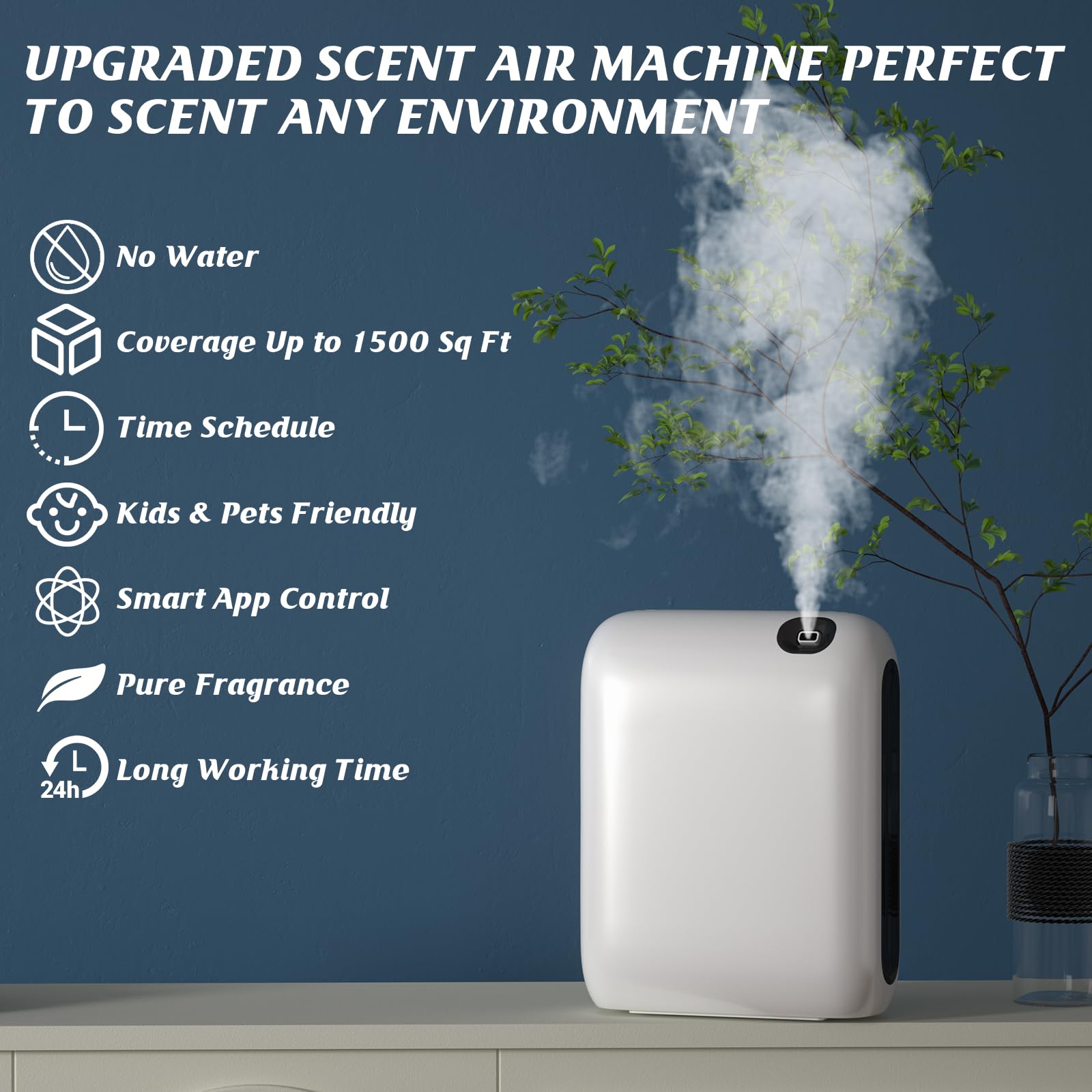 Barthelemy Scent Air Machine for Home, 1500 Sq. Ft Coverage Waterless Essential Oil Diffuser Barthelemy